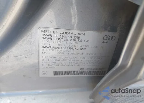 2015 Audi Allroad 2.0T Premium z USA, uszkodzony, nr VIN WA1UFAFL4FA032017